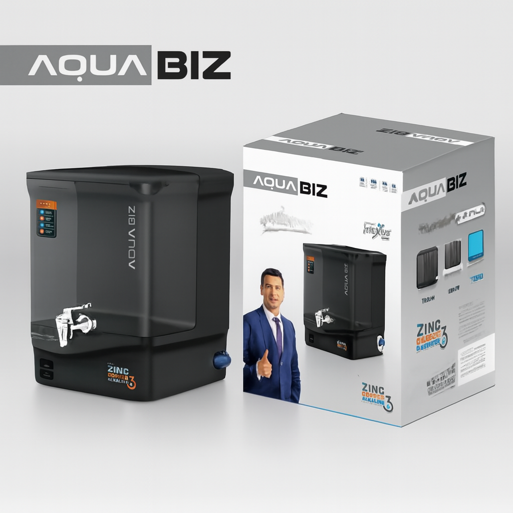 Aqua Biz Zinc Copper Countertop RO Water Purifier with Storage Tank